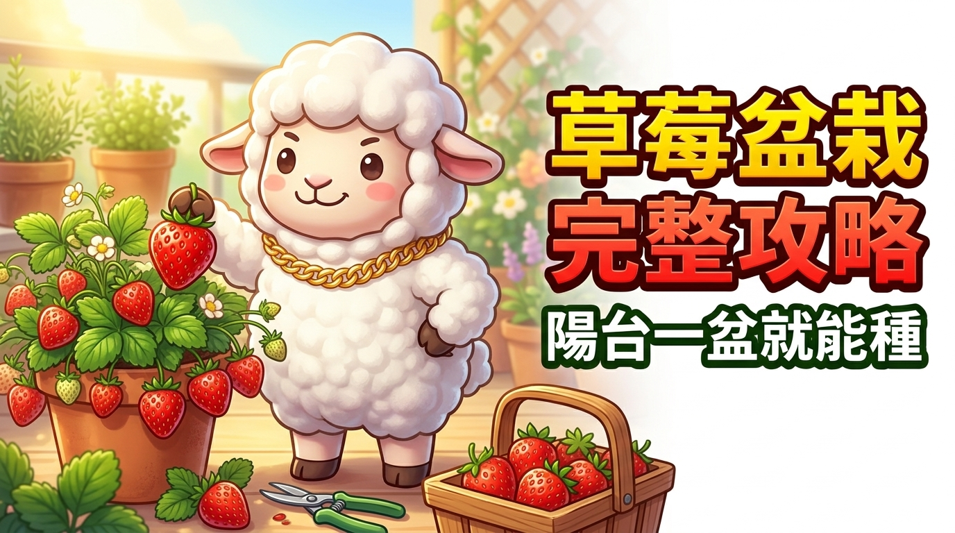 草莓種植教學:秋冬種、淺不露根深不埋心,陽台從買苗到採收完整 SOP