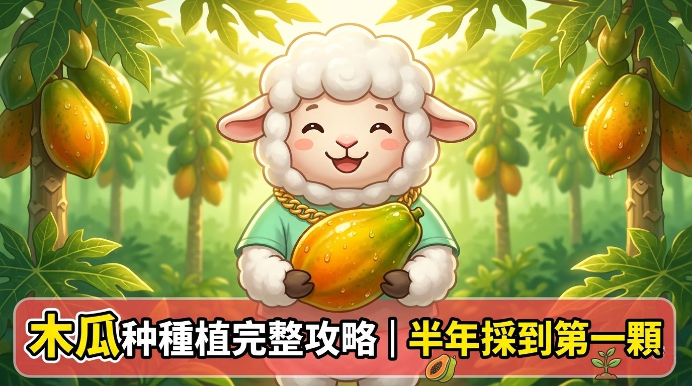 木瓜種植教學:兩性株分辨+輪點病毒防護,陽台到田地 12 個月採收完整 SOP