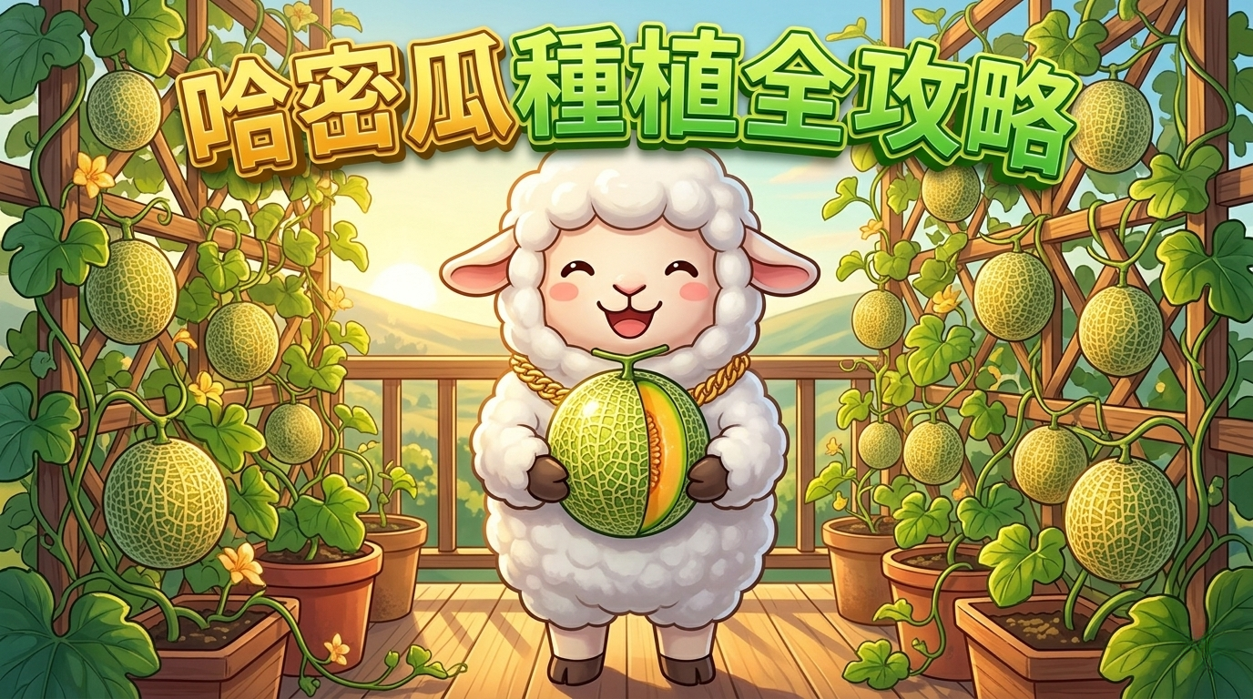 哈密瓜(網紋洋香瓜)種植教學:授粉、留果、採收判讀,陽台種出有網紋的甜瓜完整 SOP